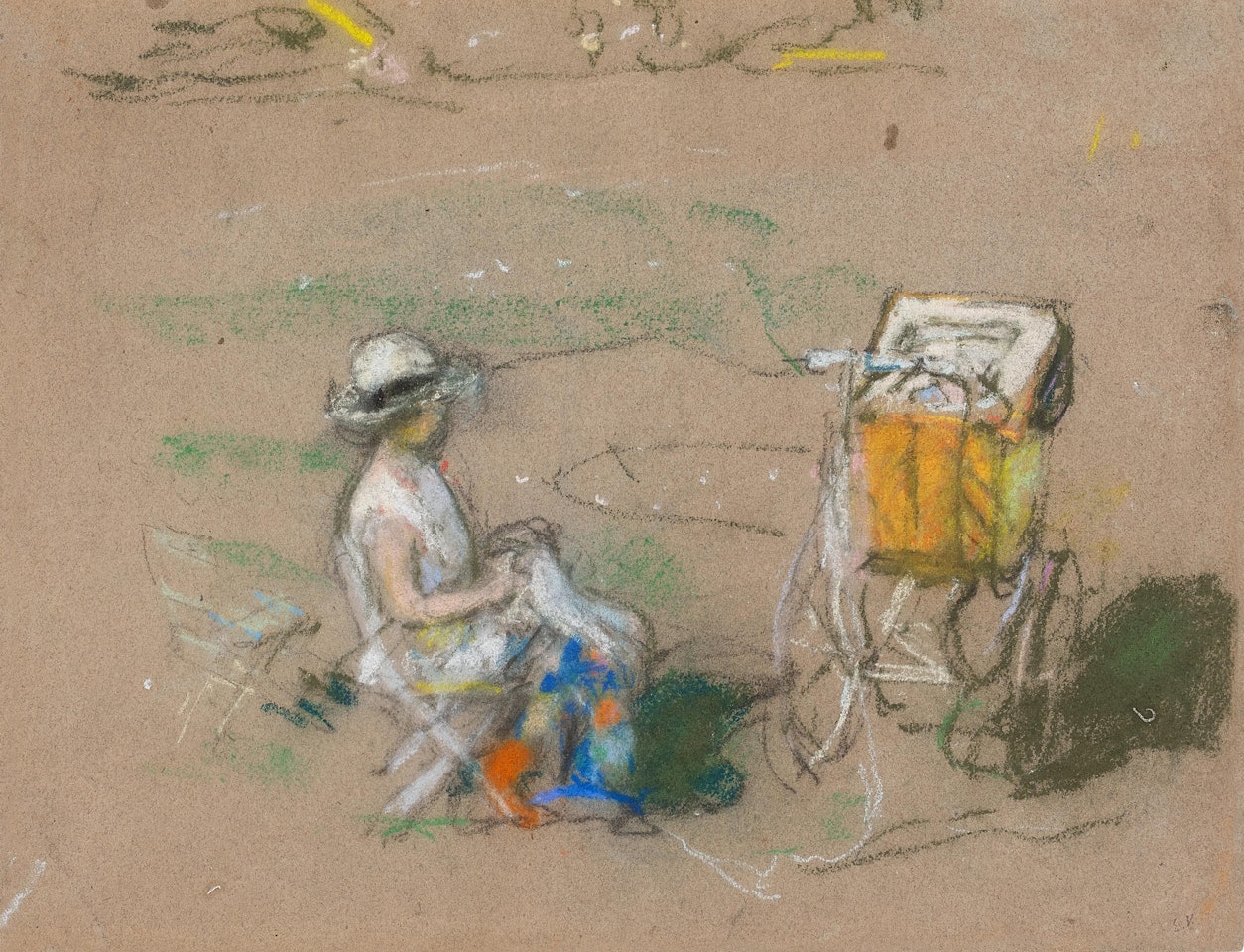 La Petite fille au landeau by Édouard Vuillard