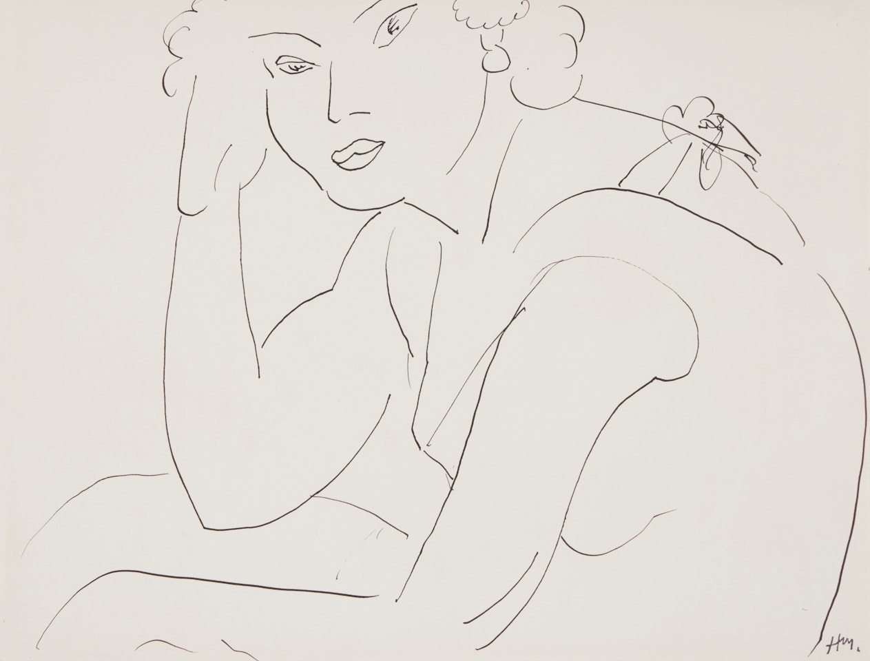 Jeune fille accoudée by Henri Matisse