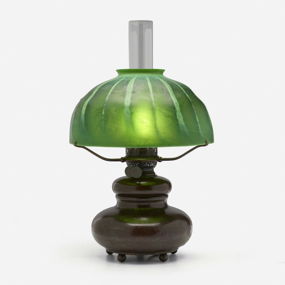 Early oil lamp by Tiffany Studios