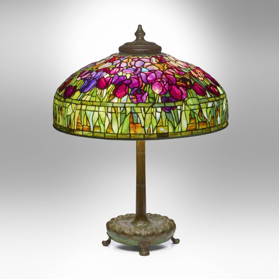 Tulip table lamp by Tiffany Studios