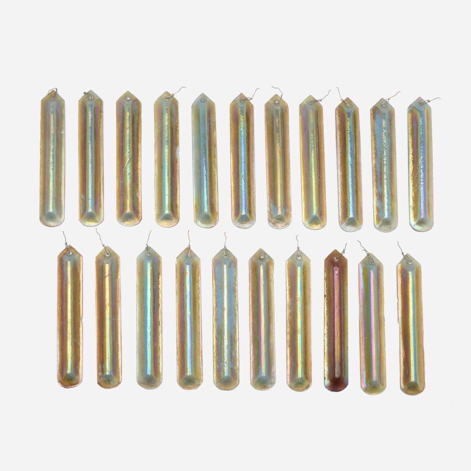 Collection of twenty-one prisms by Tiffany Studios