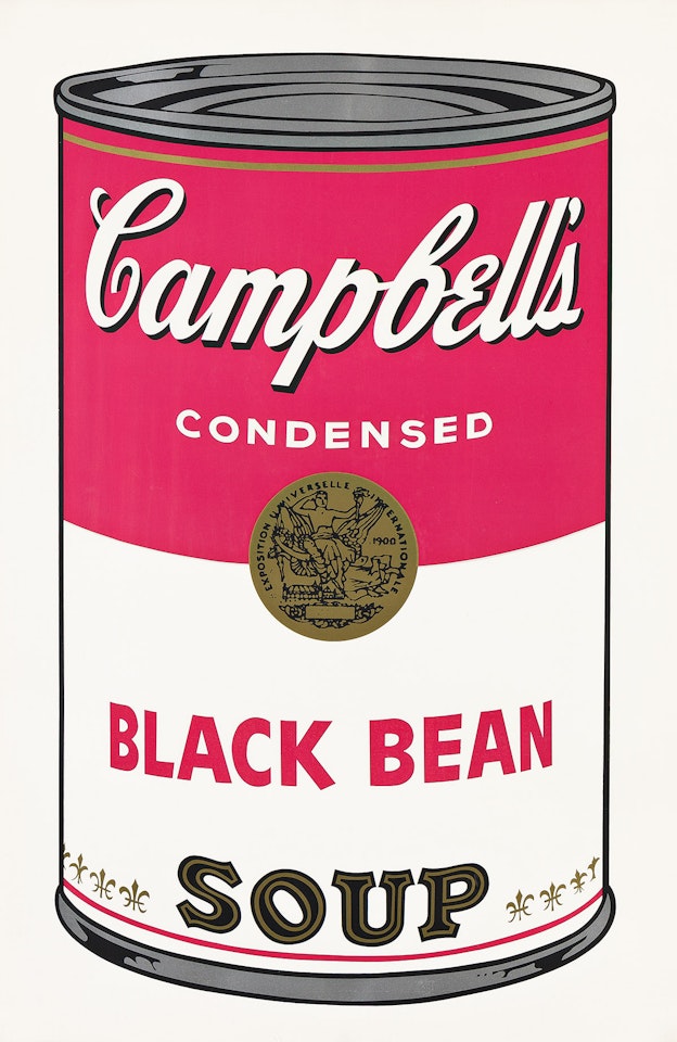 Black Bean from Campbell"s Soup I . by Andy Warhol