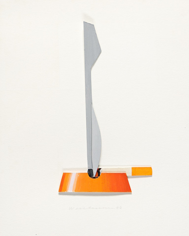 Smoking Cigarette in Ashtray (Red). by Tom Wesselmann
