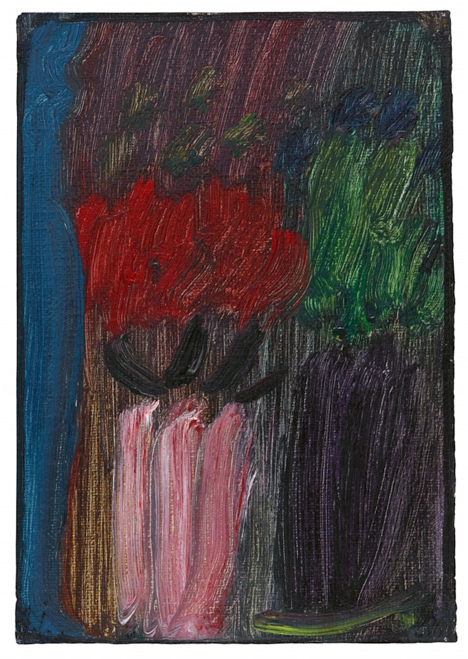 Stillleben: Azaleen in rosa Vase by Alexej von Jawlensky