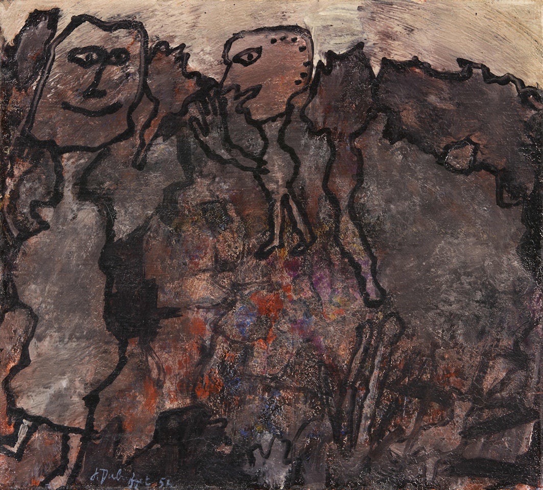 Scène à la campagne by Jean Dubuffet