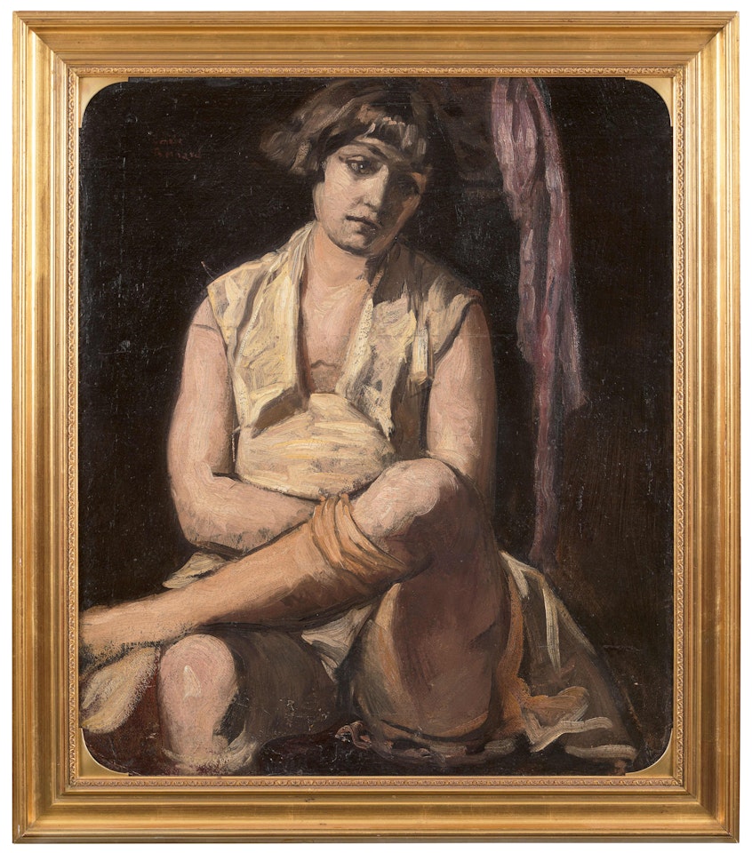 Jeune femme pensive by Emile Bernard