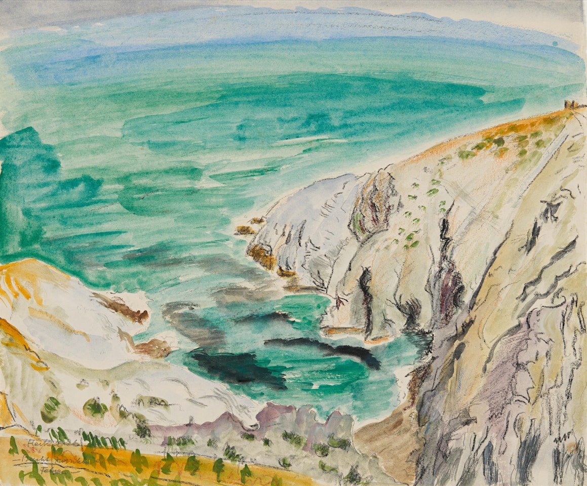 Bucht zwischen Felsen by Erich Heckel