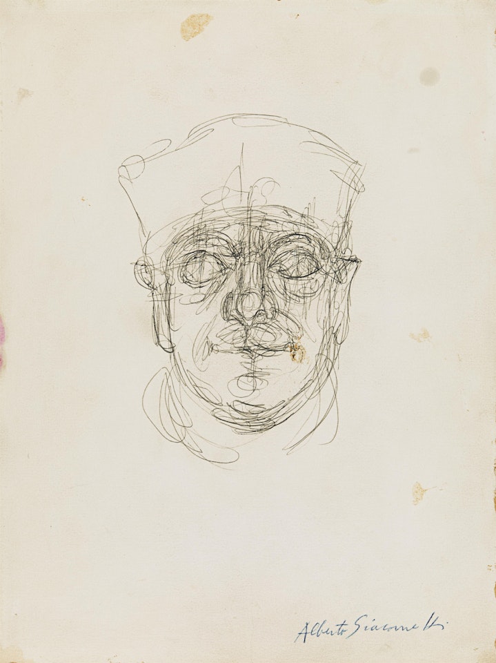 Copie d"après le portrait de Nektanebo I by Alberto Giacometti