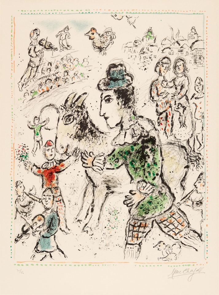 Clown à la Chèvre jaune by Marc Chagall