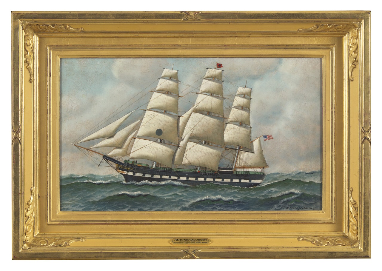 Portrait of the black ball line "isaac webb" by Antonio Jacobsen