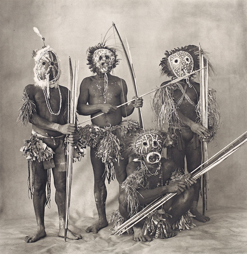 Four Unggai Warriors, New Guinea by Irving Penn