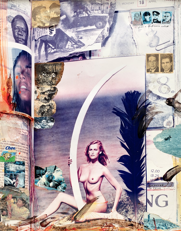 Margritte Rammé, Living Sculpture for "Tusk" by Peter Beard