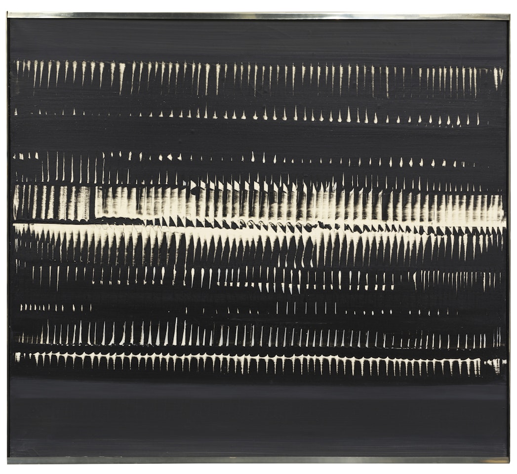 Dynamische Struktur Schwarz-Weiß by Heinz Mack