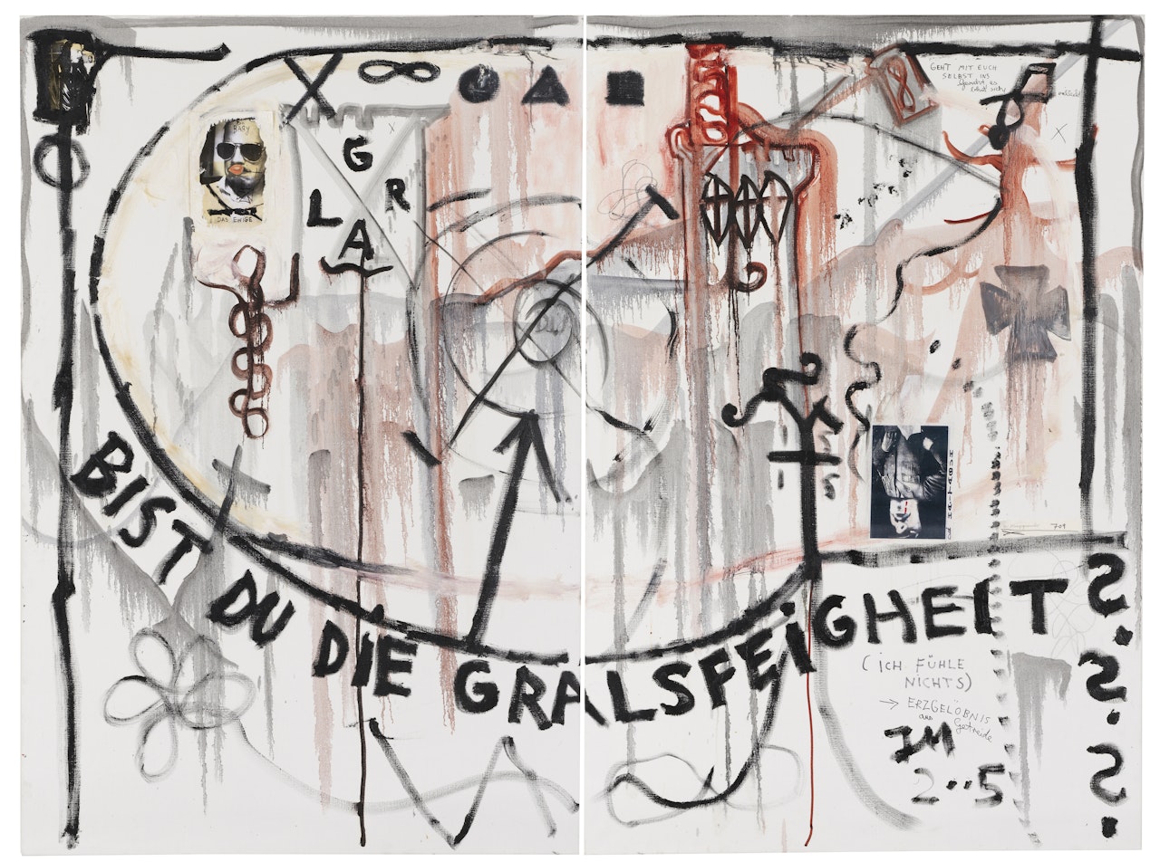 Die Gralsfeigheit "Schwänzchen hoch" (zweiteilig) by Jonathan Meese