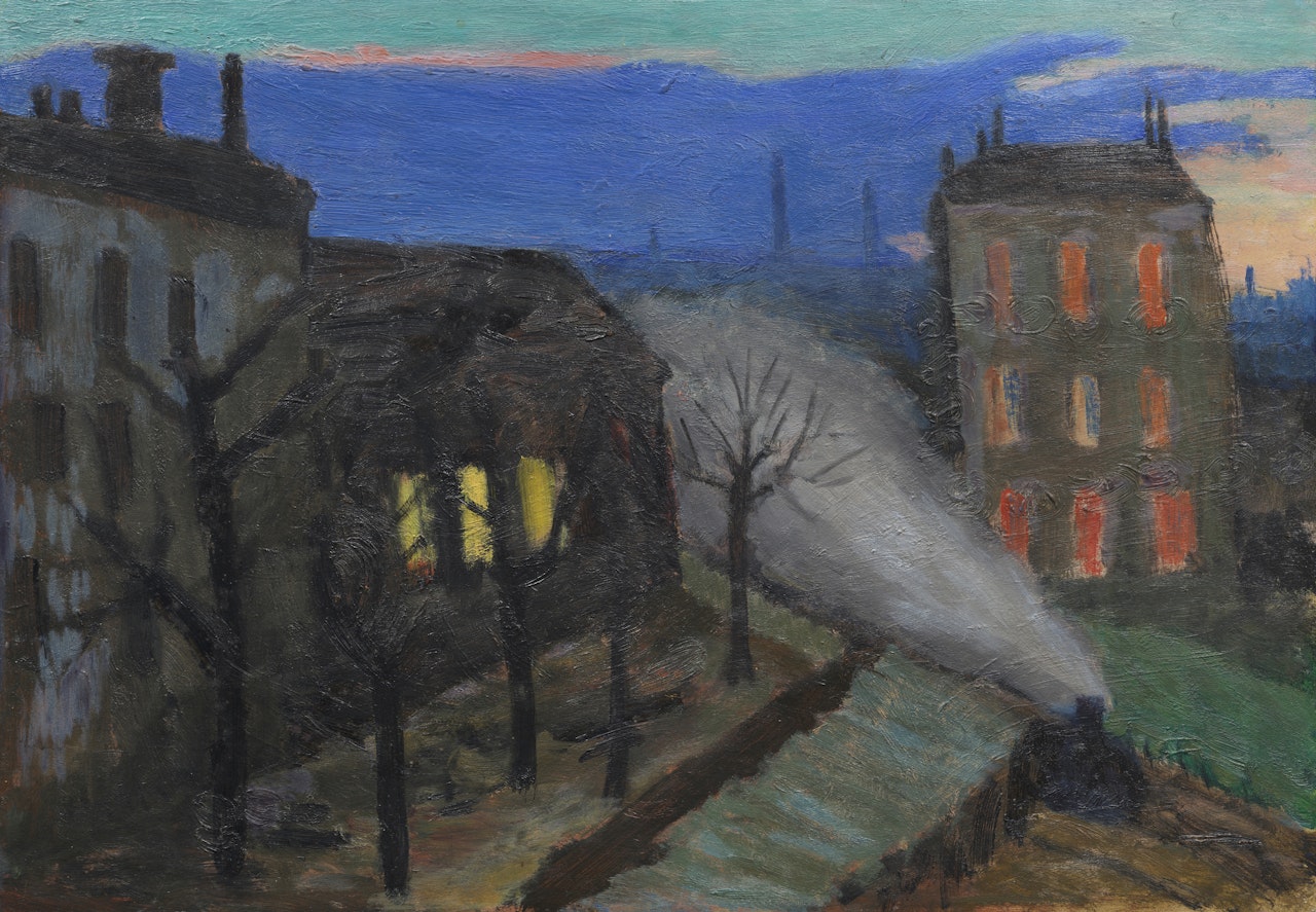 Blick auf Rue Lamblardie, Paris by Gabriele Münter