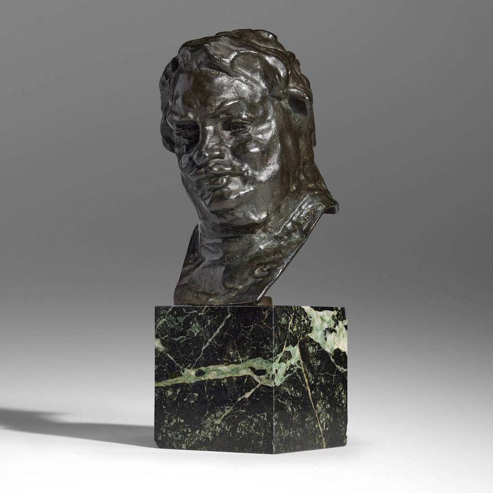 Balzac, étude type C (buste), 3ème version, petit modèle by Auguste Rodin