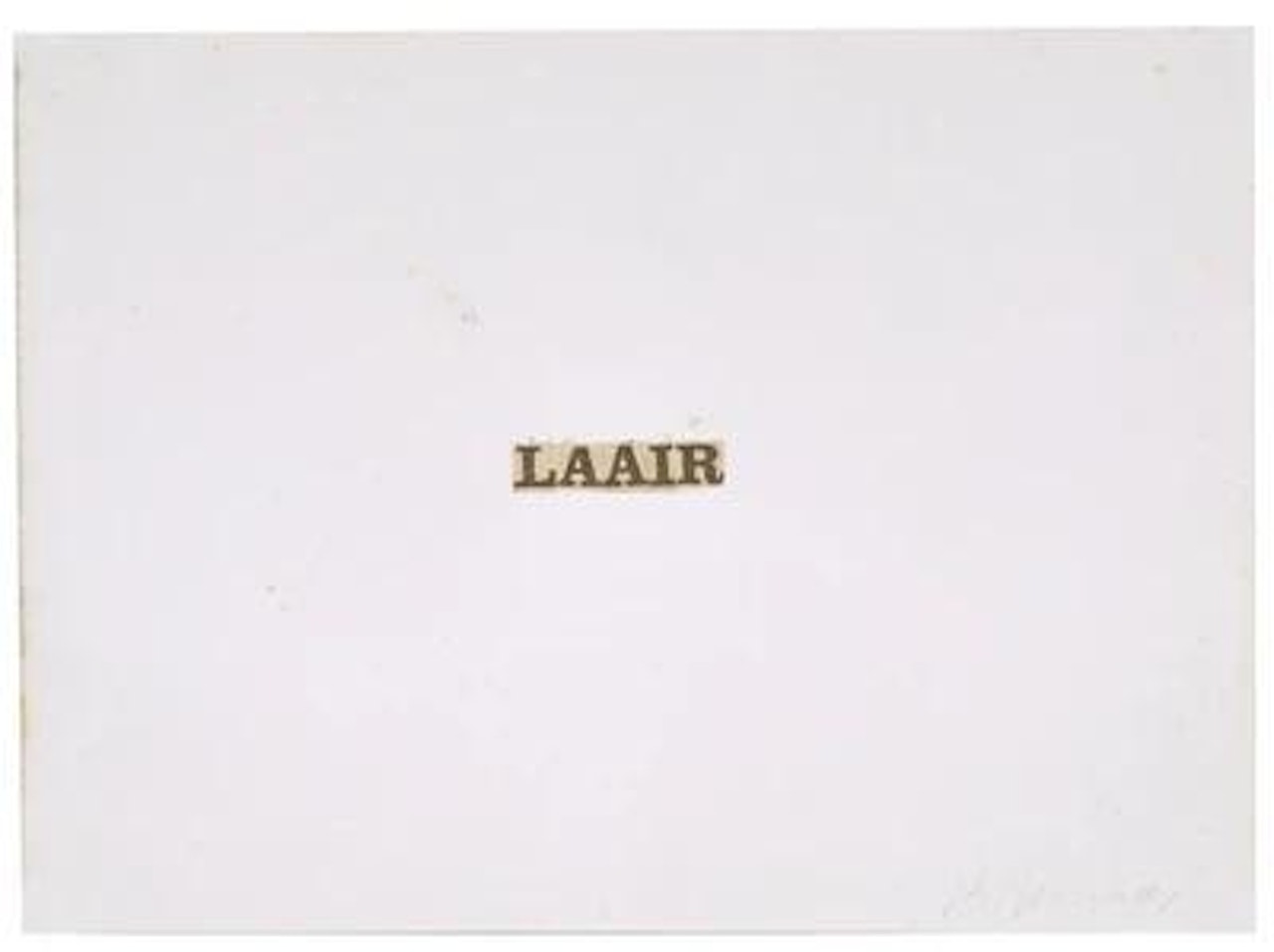 Untitled (Study for the cover of L A Air) by Bruce Nauman