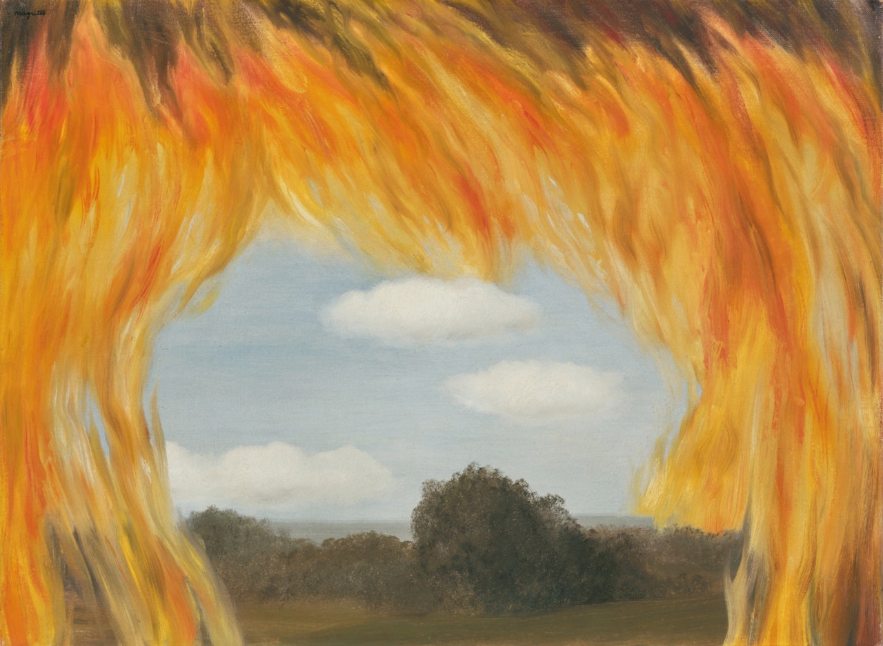 Le Paysage en feu by René Magritte