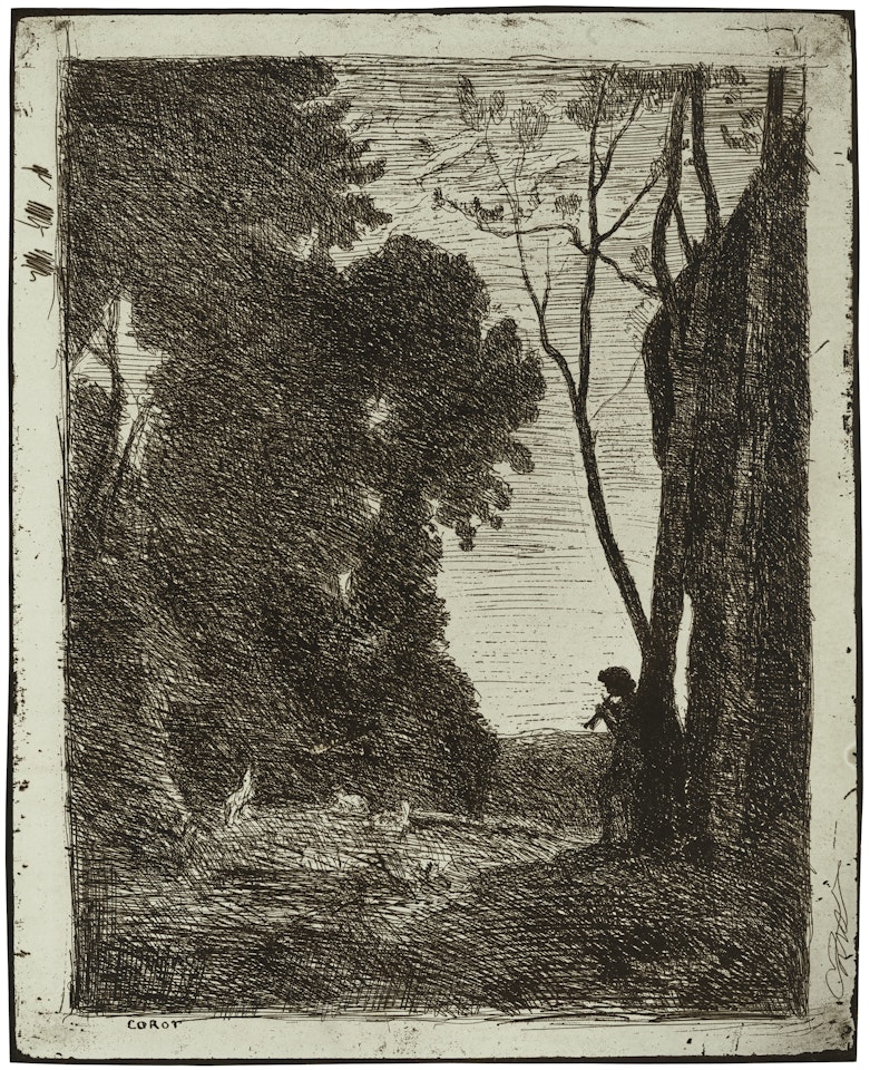 Le petit berger (2e planche) by Jean Baptiste Camille Corot