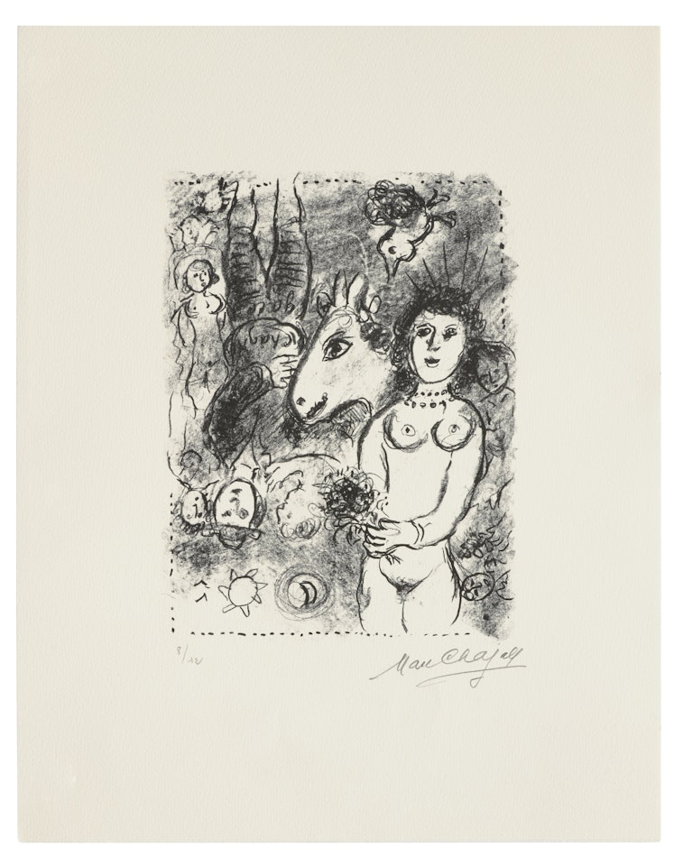 Nu au petit Bouquet by Marc Chagall
