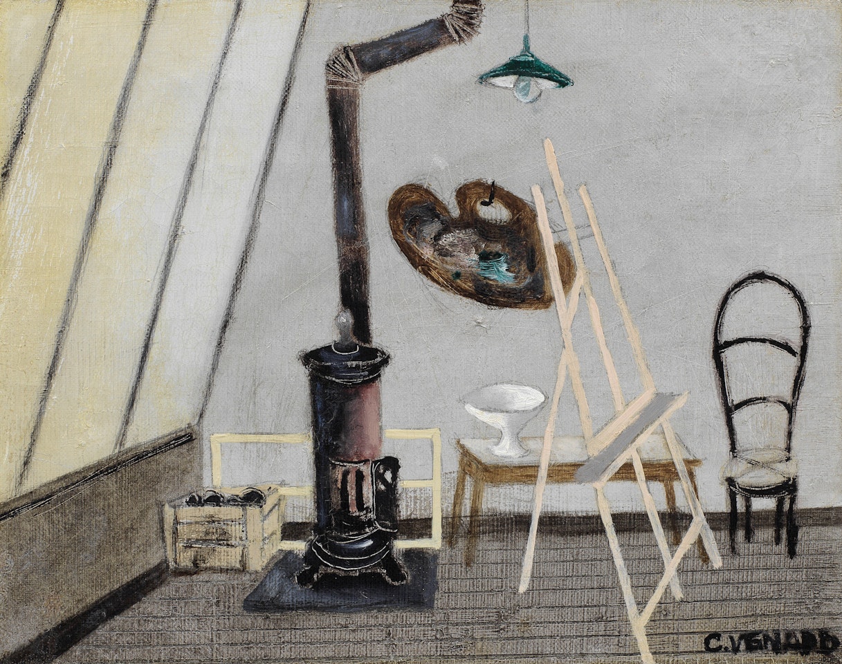 Le poêle dans l"atelier by Claude Venard