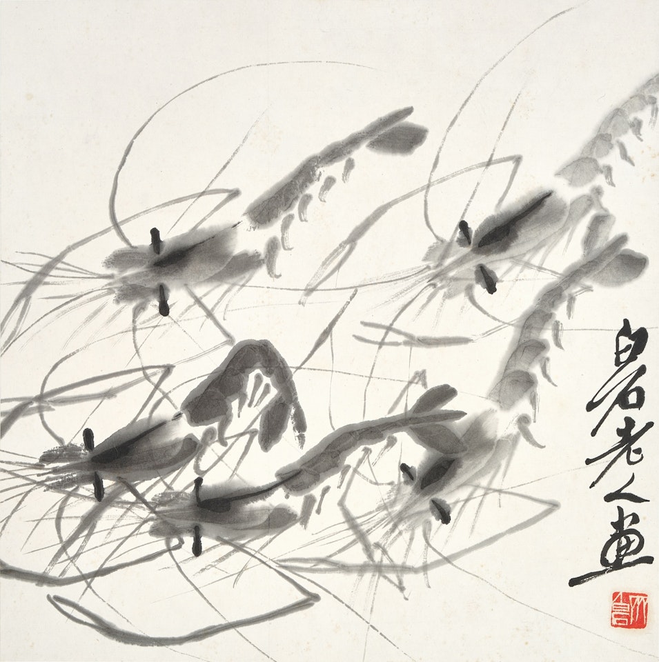 Shrimps by Qi Baishi