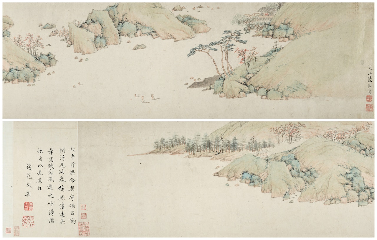 Boating by Lu Zhi