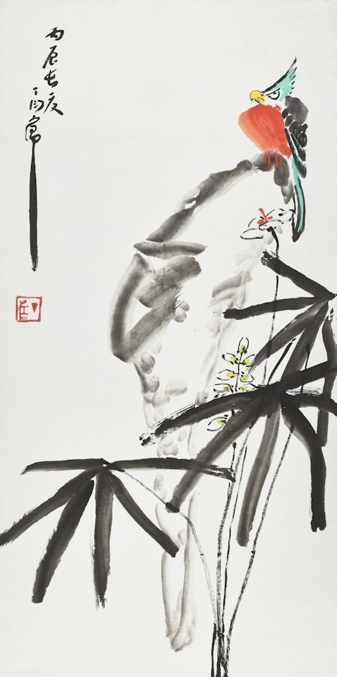Bird on Bamboo by Ding Yanyong
