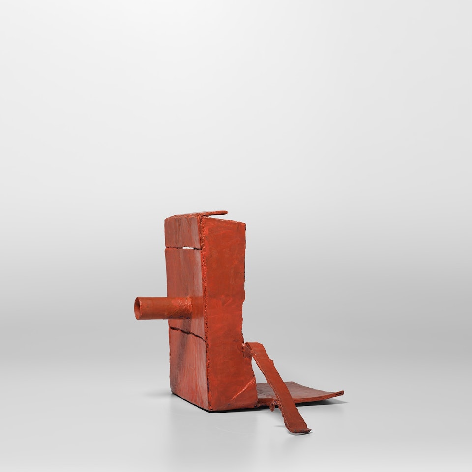 Untitled (Red Hanging Leg Mask M10.b) by Mark Grotjahn