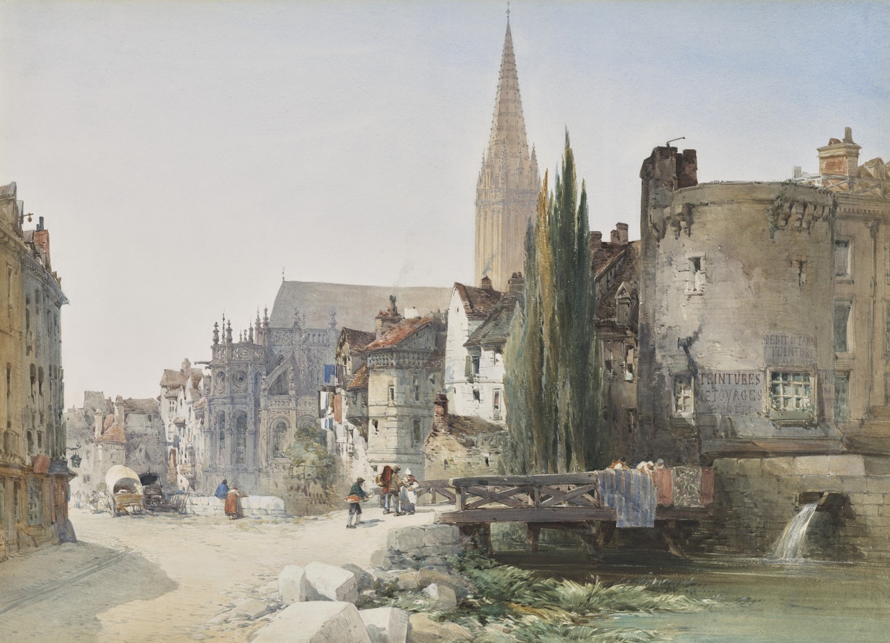 A view of St Pier, Caen, France by William Callow