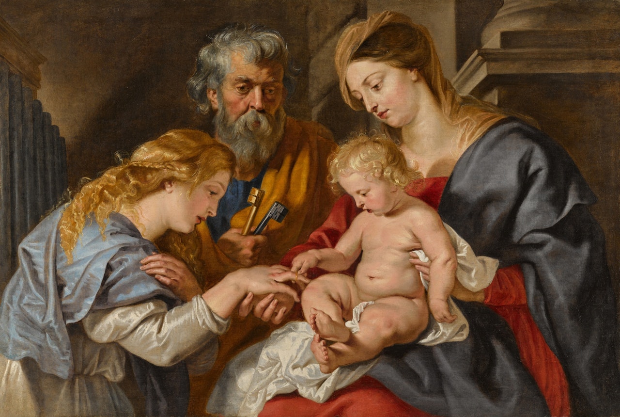 The Mystic Marriage of Saint Catherine by Peter Paul Rubens