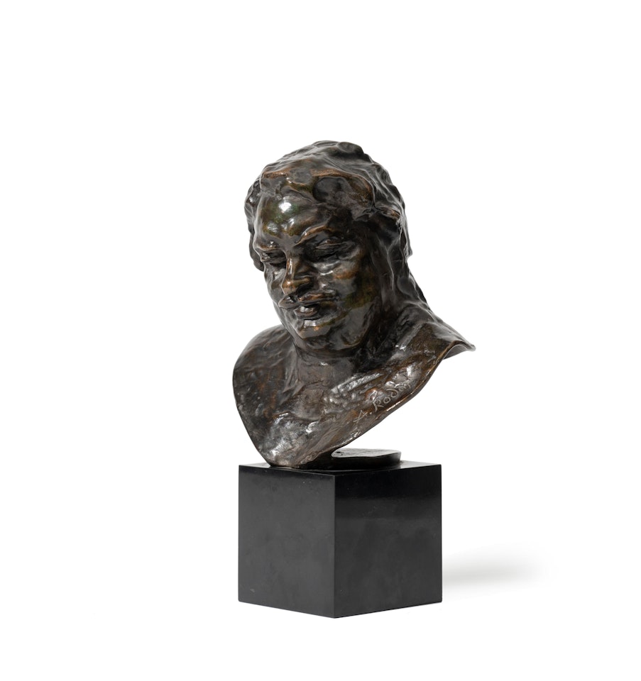 Balzac, étude type C (Buste), 2 ème version, petit modèle by Auguste Rodin