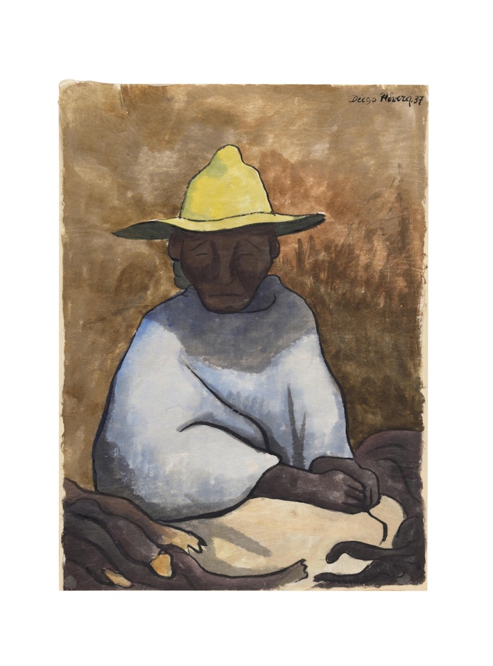 Vendedora de leña by Diego Rivera