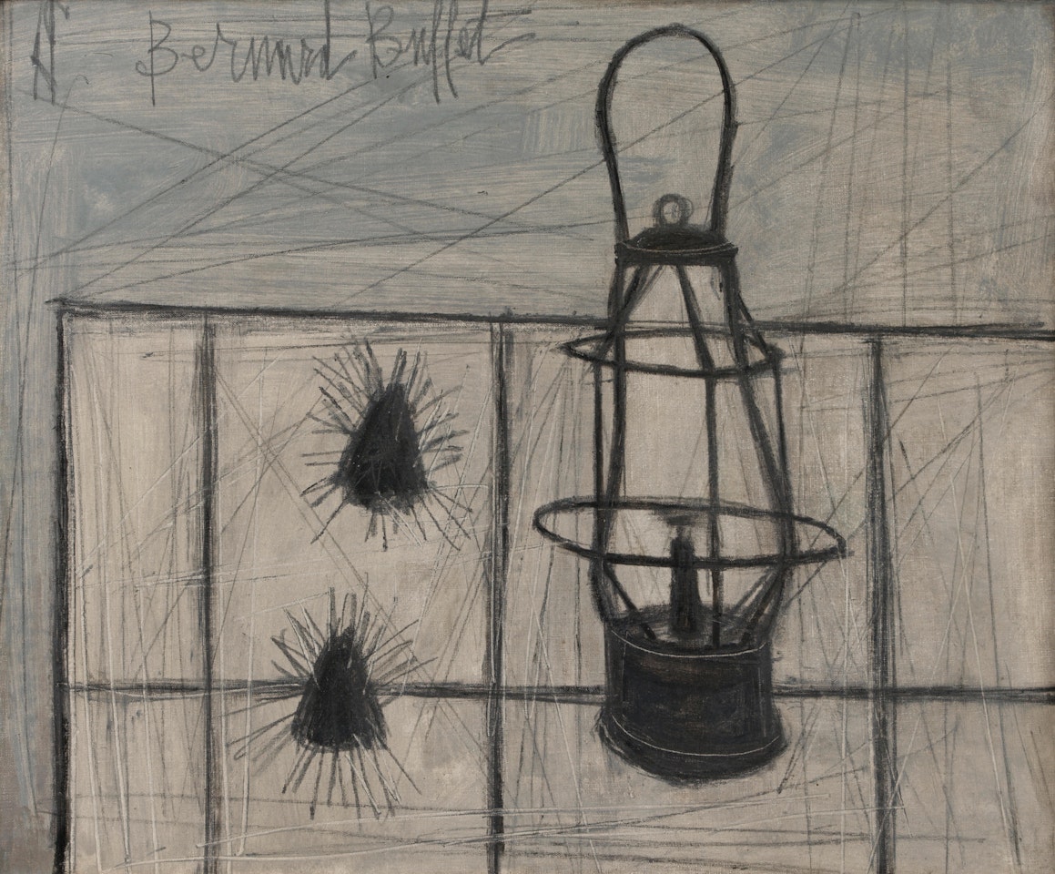 Deux oursins et lampe marine by Bernard Buffet