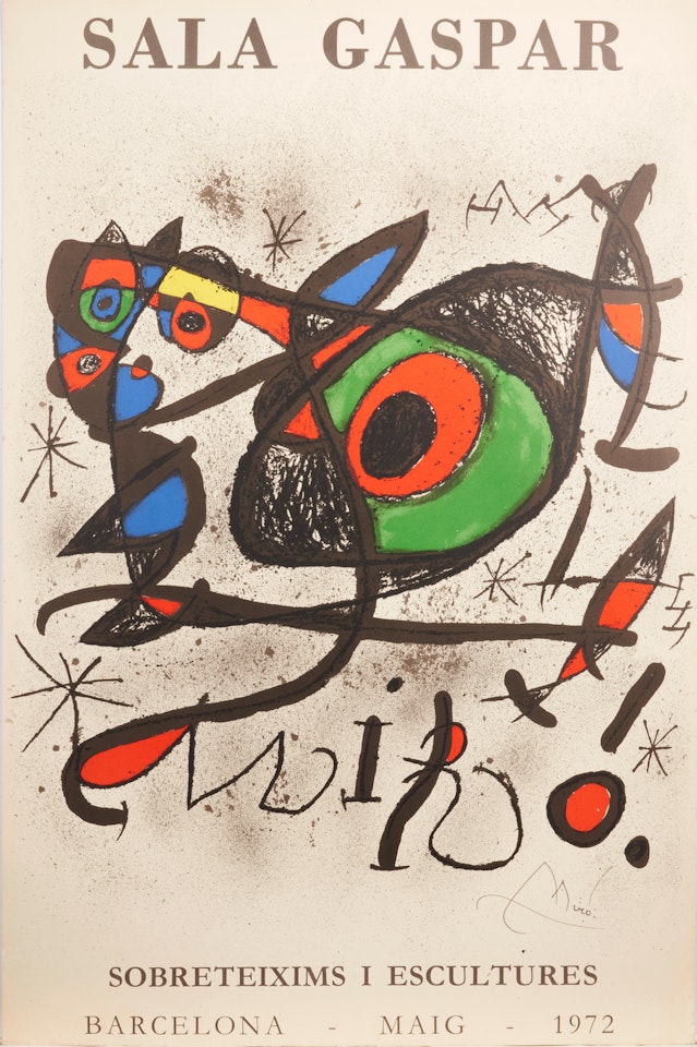 POSTER FOR SALA GASPAR, BARCELONA by Joan Miró
