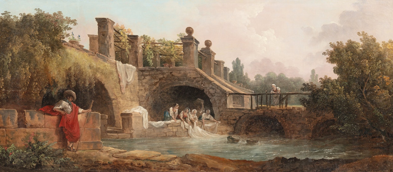 Washerwomen by Hubert Robert