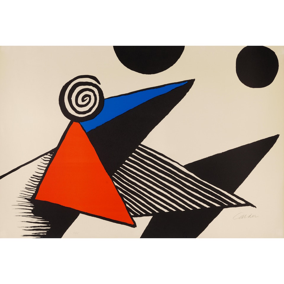 Spiral & Red Triangle by Alexander Calder