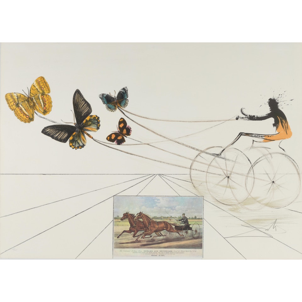 American Trotting Horses No. 1, from Currier & Ives as Interpreted by Salvador Dali (Field 71-5-E) by Salvador Dali