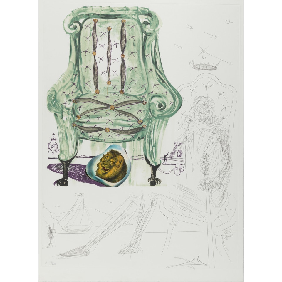 Breathing Pneumatic Armchair, from Imaginations and Objects of the Future (Field 75-11-E) by Salvador Dali