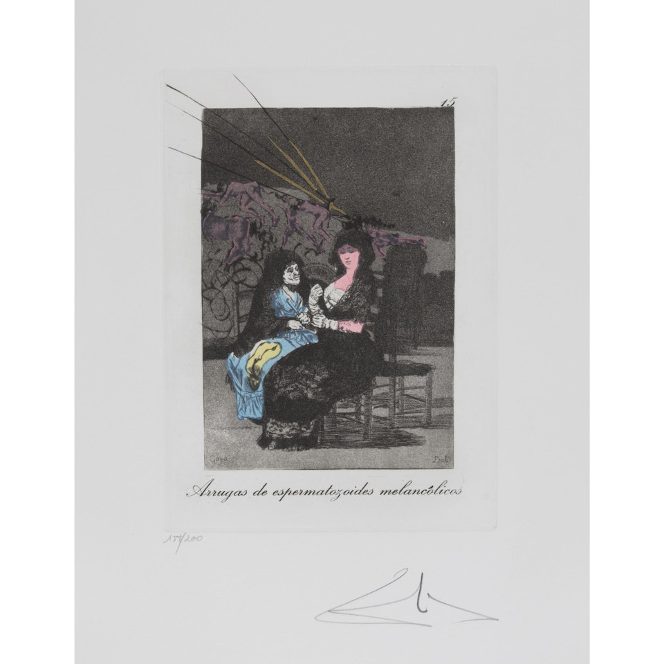 Aruges ...,from Les Caprices de Goya; Bellos consejos, from Los Caprichos, by by Salvador Dali