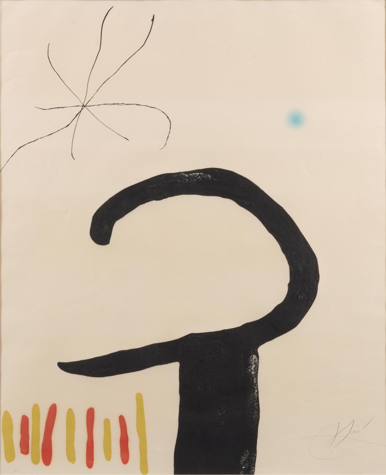 One plate, from Espriu-Miro (Dupin 875; Cramer bk.187) by Joan Miró