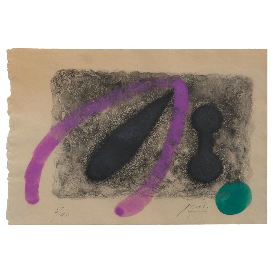 One plate, from Nous Avons (Dupin 249) by Joan Miró