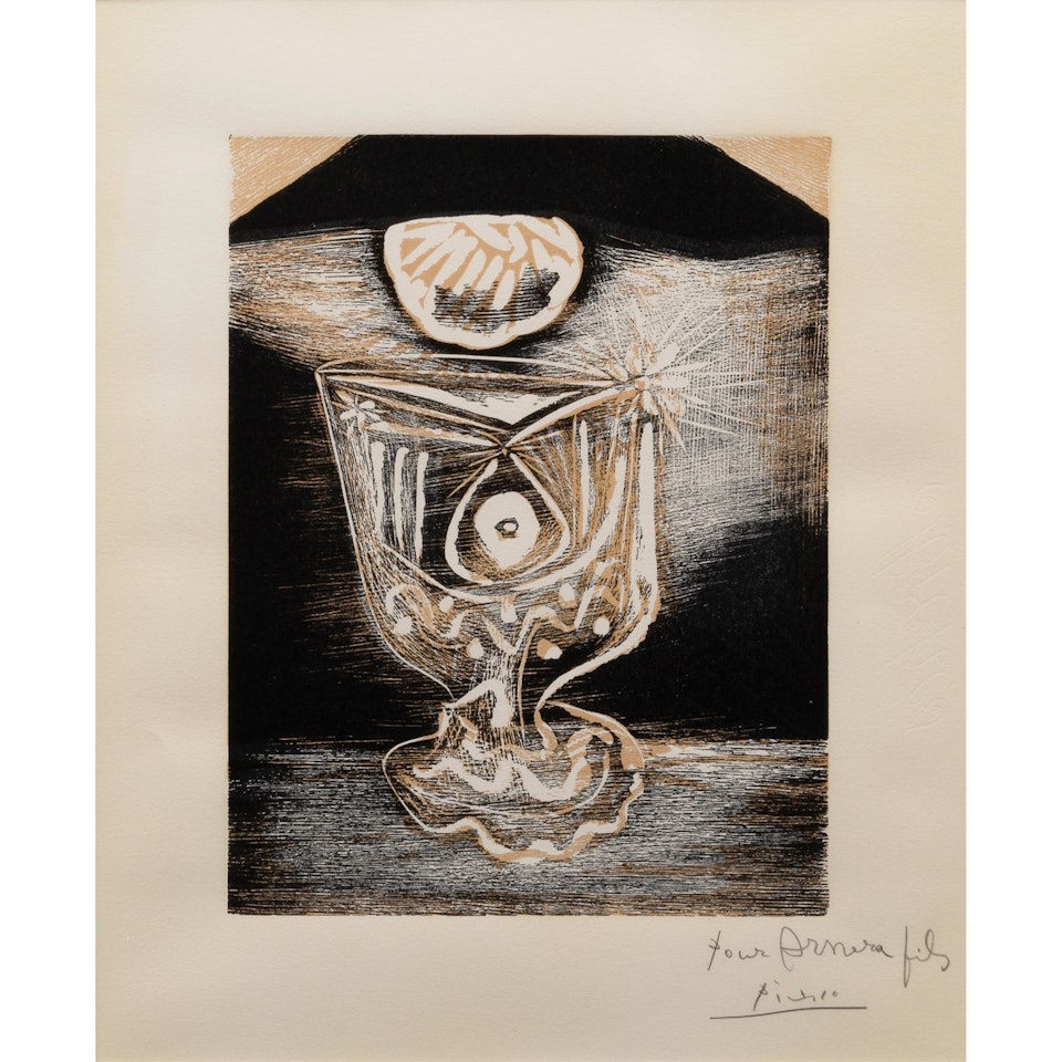 Le verre sous la lampe (Bloch 1103; Baer 1314) by Pablo Picasso