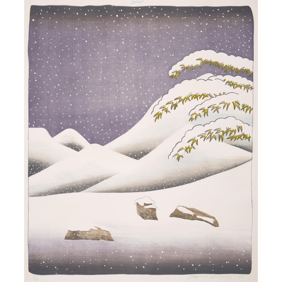 Snow, from The Weather Series (MCAT 131, SAC 140, Gemini 445) by David Hockney