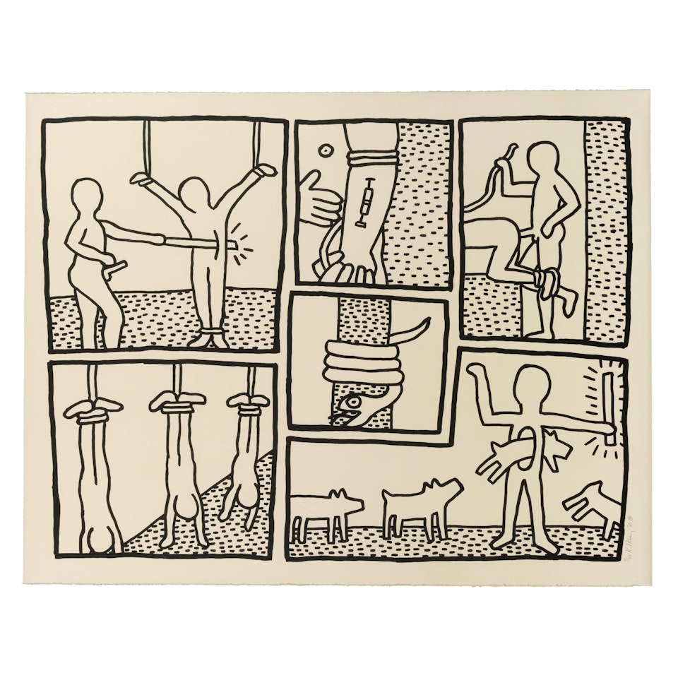 Untitled (Plate 5), from The Blueprint Drawings (Littmann p. 177) by Keith Haring