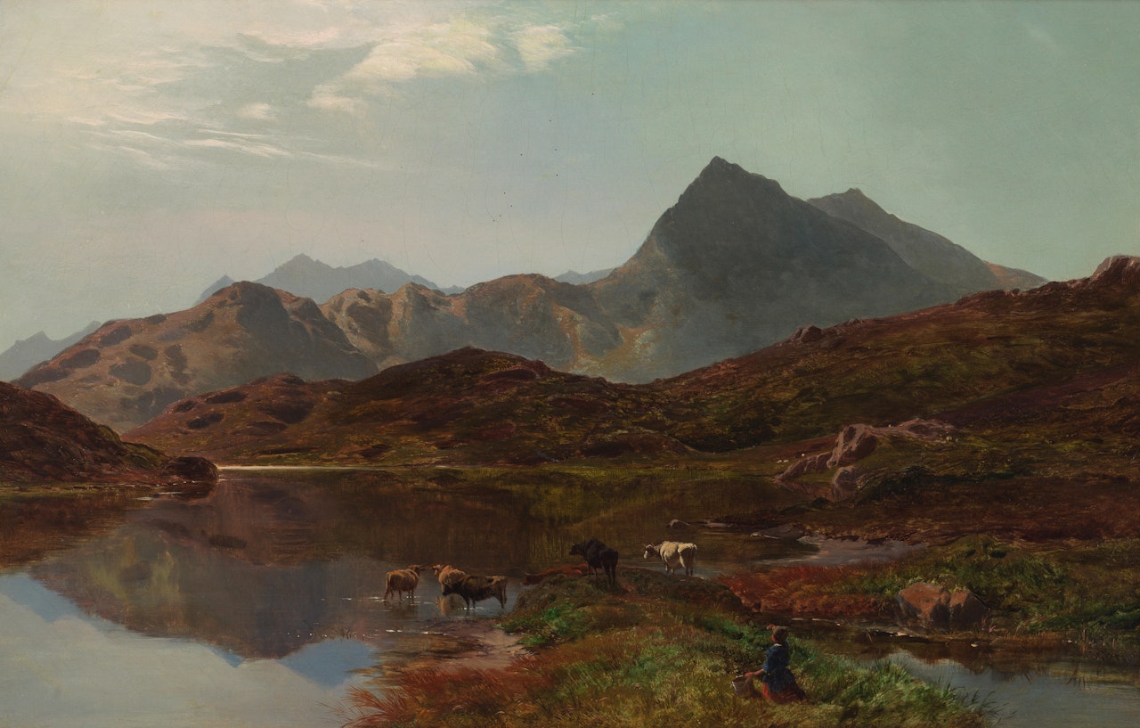 Snowdon from Llyn-y-Cwm, Flynnon by Sidney Richard Percy