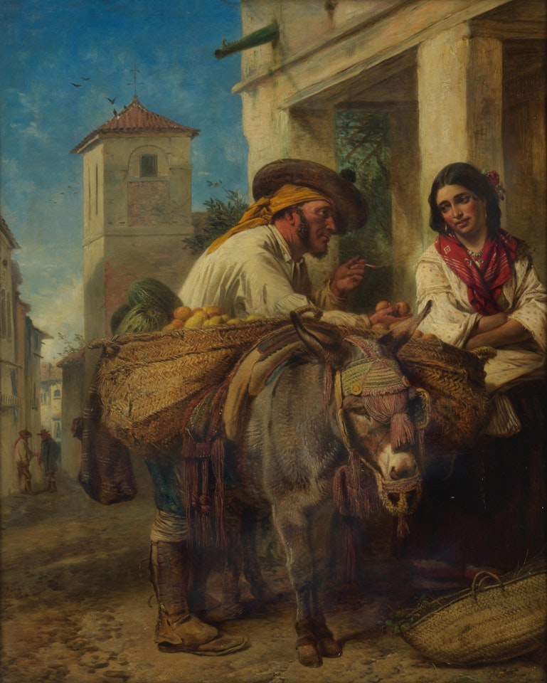 The fruit sellers by Richard Ansdell