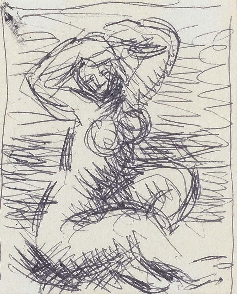 Seated Nude with Arms Raised by Duncan Grant