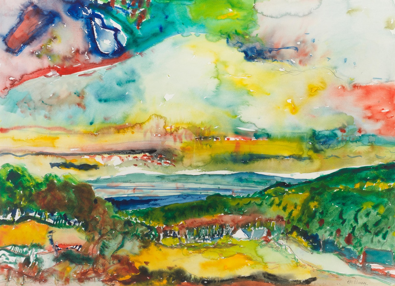 Neath the Shadow of Ben Bhraggie, Golspie, Scotland by John Bellany