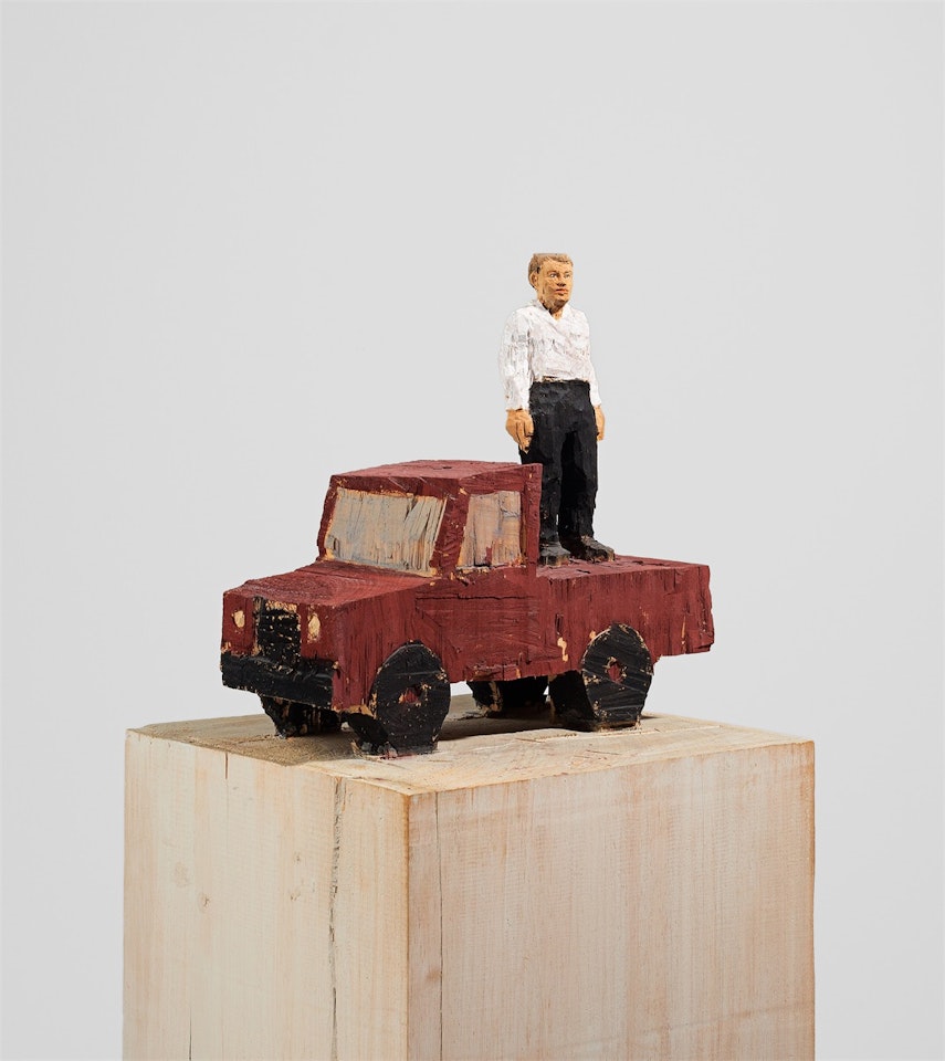 Man with Trolley by Stephan Balkenhol